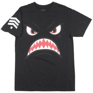 NEW M-XL Black Tshirt Shark Graphic Cotton Summer